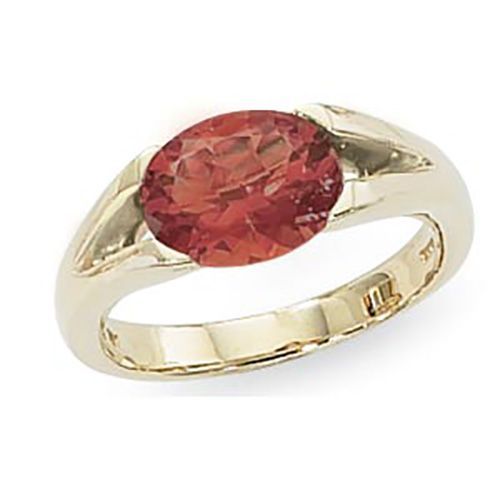 Oval Garnet Ring - 14K Yellow Gold Size 7 - 70850GA