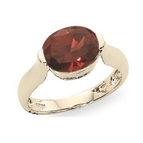 Oval Garnet Ring - 14K Yellow Gold Size 7 - 70884GA