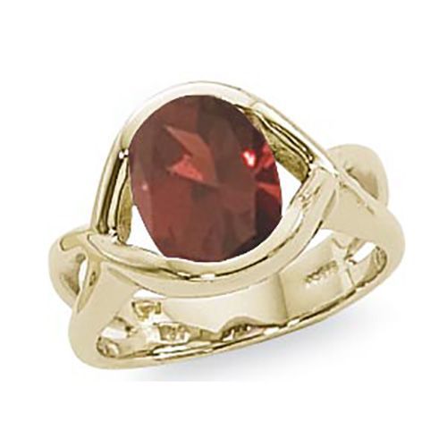 Oval Garnet Ring - 14K Yellow Gold Size 7 - 70886GA