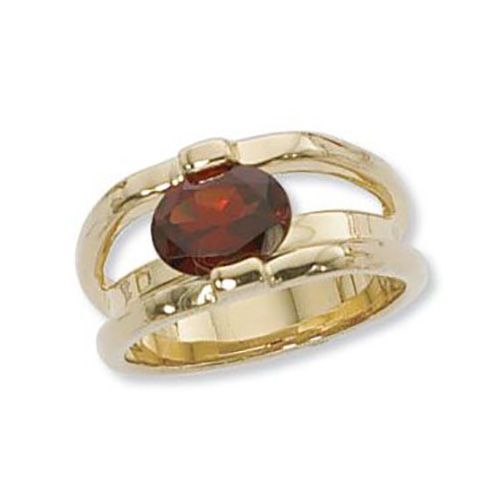 Oval Garnet Ring - 14K Yellow Gold Size 7 - 70911GA