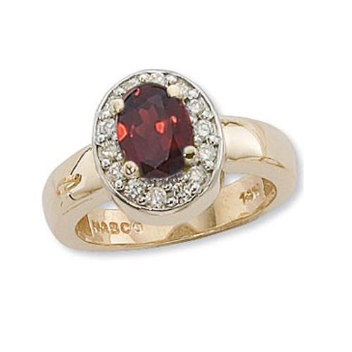 Oval Garnet Ring - 14K Yellow Gold Size 7 - 70901GA