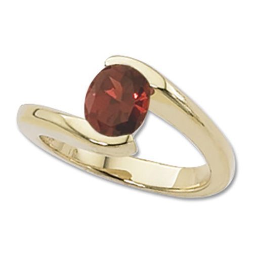 Oval Garnet Ring - 14K Yellow Gold Size 7 - 70535GA
