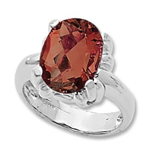 Oval Garnet Ring - Sterling Silver Size 7 - 70931GA-SS