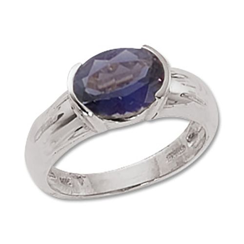 Oval Iolite Ring - 14K White Gold Size 7 - 70219IOWG