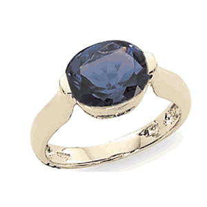 Oval Iolite Ring - 14K Yellow Gold Size 7 - 70884IO