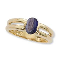 Iolite Yellow Gold Rings