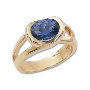 Oval Iolite Ring - 14K Yellow Gold Size 7 - 70378IO