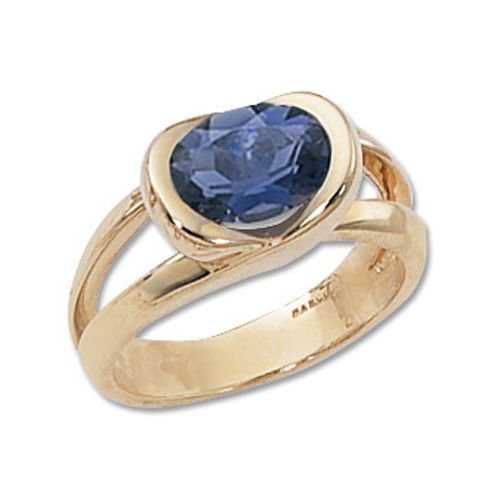 Oval Iolite Ring - 14K Yellow Gold Size 7 - 70378IO