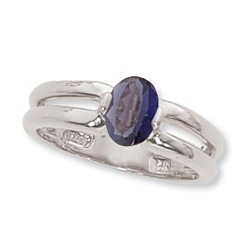Oval Iolite Ring - Sterling Silver Size 7 - 70917IO-SS