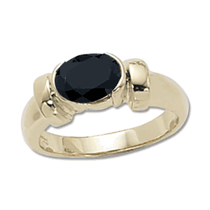 Oval Onyx Ring - 14K Yellow Gold Size 7 - 70156OX