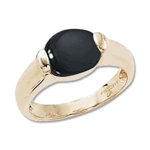 Oval Onyx Ring - 14K Yellow Gold Size 7 - 70654OX
