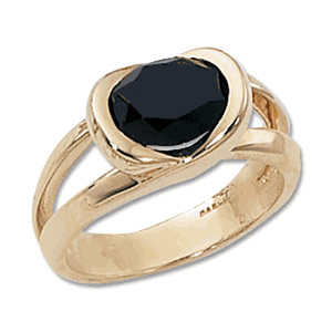 Oval Onyx Ring - 14K Yellow Gold Size 7 - 70378OX