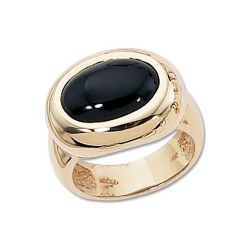 Oval Onyx Ring - 14K Yellow Gold Size 7 - 70476OX