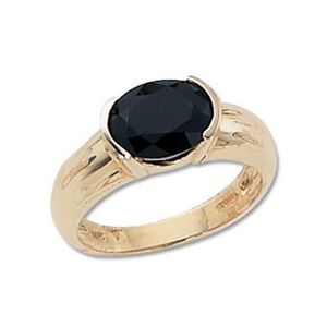 Oval Onyx Ring - 14K Yellow Gold Size 7 - 70219OX