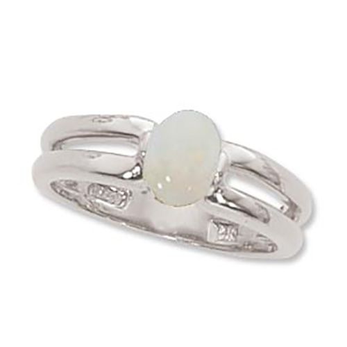 Oval Opal Ring - Sterling Silver Size 7 - 70917OP-SS