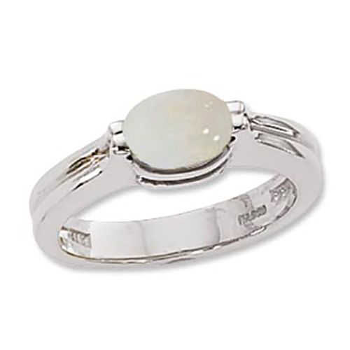Oval Opal Ring - Sterling Silver Size 7 - 70639OP-SS