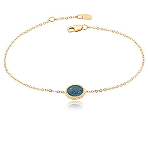 Oval Opal Triplett Adjustable Bracelet - 14K Yellow Gold