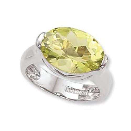 Oval Oro Verde Ring - 14K White Gold Size 7 - 70782OVWG