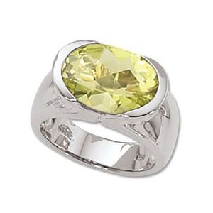 Oval Oro Verde Ring - 14K White Gold Size 7 - 70541OVWG