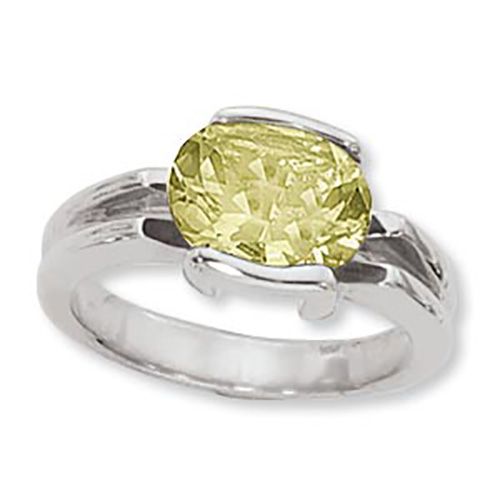 Oval Oro Verde Ring - Sterling Silver Size 7 - 70891OV-SS