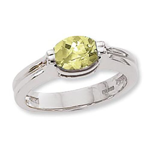 Oval Oro Verde Ring - Sterling Silver Size 7 - 70639OV-SS