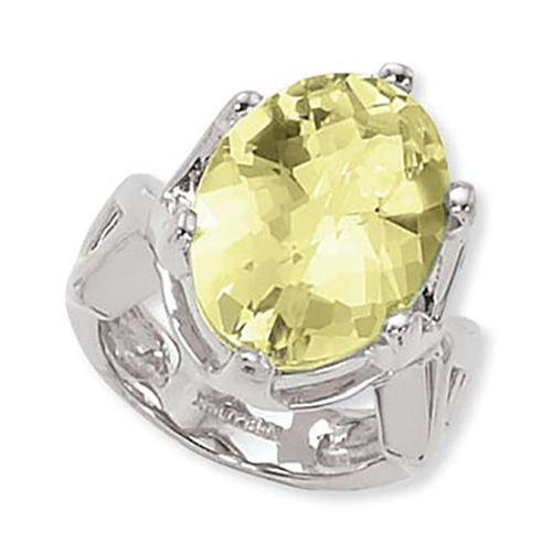 Oval Oro Verde Ring - Sterling Silver Size 7 - 70872OV-SS