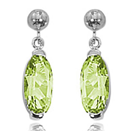 Oval Peridot Earrings - Sterling Silver - 90269PE-SS