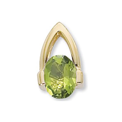 Oval Peridot Pendant - 14K Yellow Gold - 80382PE