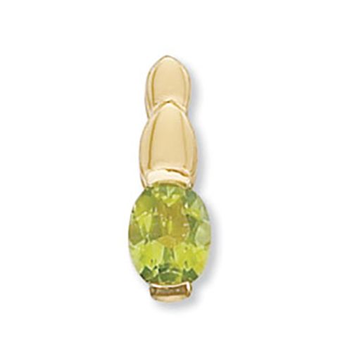 Oval Peridot Pendant - 14K Yellow Gold - 80378PE