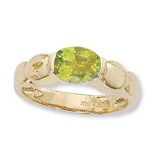 Oval Peridot Ring - 14K Yellow Gold Size 7 - 70906PE