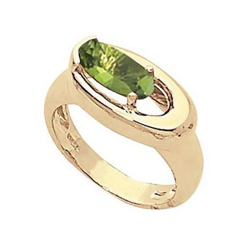 Oval Peridot Ring - 14K Yellow Gold Size 7 - 70928PE