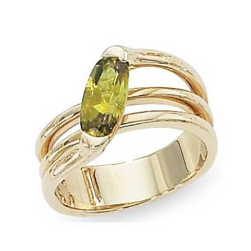 Oval Peridot Ring - 14K Yellow Gold Size 7 - 70769PE