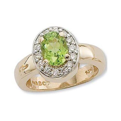 Oval Peridot Ring - 14K Yellow Gold Size 7 - 70901PE