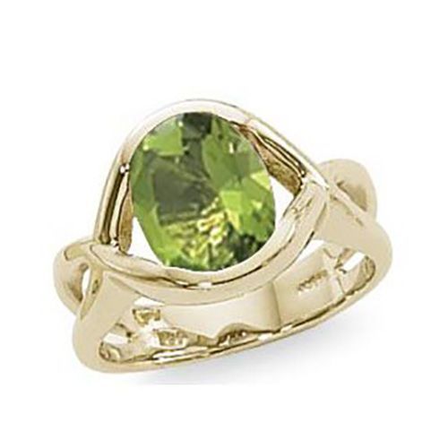 Oval Peridot Ring - 14K Yellow Gold Size 7 - 70886PE