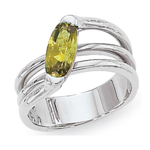 Oval Peridot Ring - Sterling Silver Size 7 - 70769PE-SS
