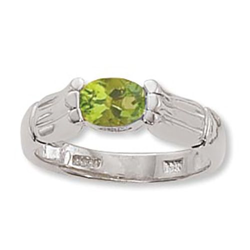 Oval Peridot Ring - Sterling Silver Size 7 - 70913PE-SS