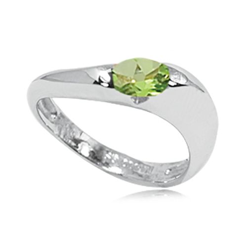 Oval Peridot Ring - Sterling Silver Size 7 - 70387PE-SS