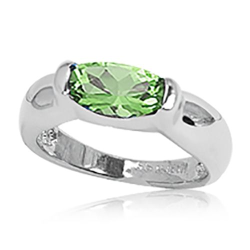 Oval Peridot Ring - Sterling Silver Size 7 - 70617PE-SS
