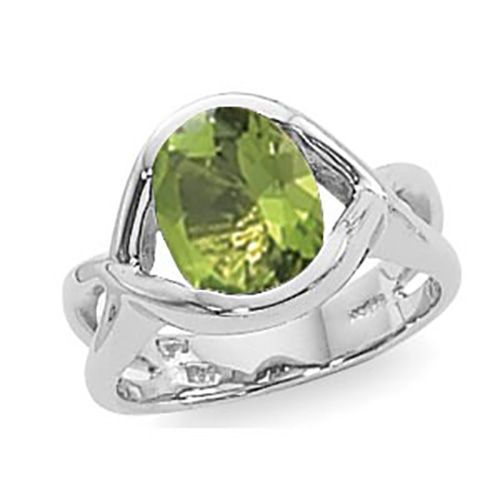 Oval Peridot Ring - Sterling Silver Size 7 - 70886PE-SS