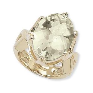 Oval Praseolite Ring - 14K Yellow Gold Size 7 - 70872PR