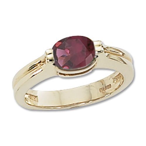 Oval Rhodolite Ring - 14K Yellow Gold Size 7 - 70639RH