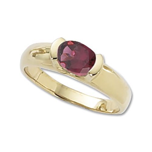 Oval Rhodolite Ring - 14K Yellow Gold Size 7 - 70246RH