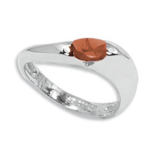 Oval Rhodolite Ring - Sterling Silver Size 7 - 70387RH-SS