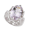 Oval Rose De France Ring - 14K White Gold Size 7