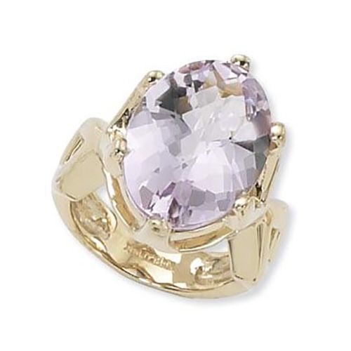 Oval Rose De France Ring - 14K Yellow Gold Size 7 - 70872RDF