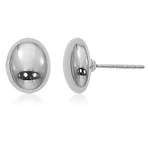 Oval Small Stud Earrings - Sterling Silver