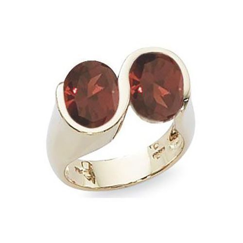 Ovals Garnet Ring - 14K Yellow Gold Size 7 - 70881GA