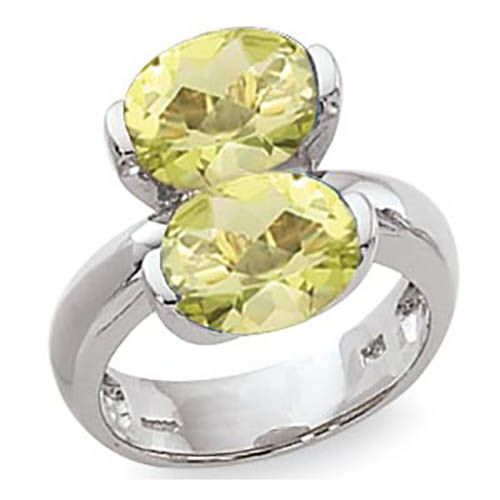 Ovals Oro Verde Ring - Sterling Silver Size 7