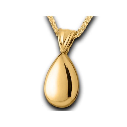 Pacific Urns Necklace For Ashes 10302 Tear W/ Bail 10K In Yellow Gold