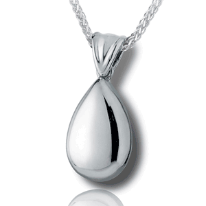 Pacific Urns Necklace For Ashes 10302 Tear W/ Bail In Sterling Silver